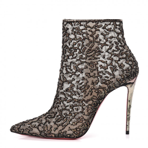 christian louboutin mesh ankle boots