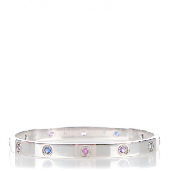 CRB6030017 - LOVE bracelet, 1 pink sapphire - Rose gold, pink