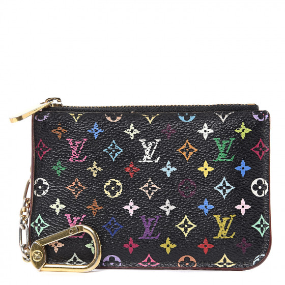 LOUIS VUITTON Multicolor Key Pouch Black Grenade 500775