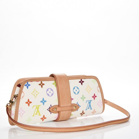 lv multicolor shirley clutch