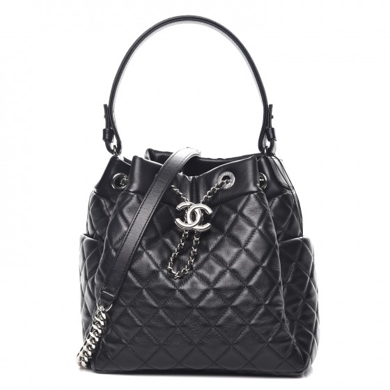 chanel quilted bucket bag