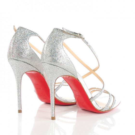 christian louboutin sandals silver