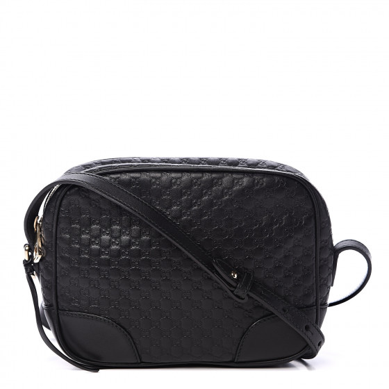 gucci microguccissima bag black leather