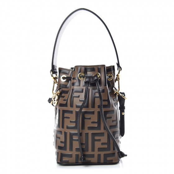 fendi mon tresor mini bucket bag black