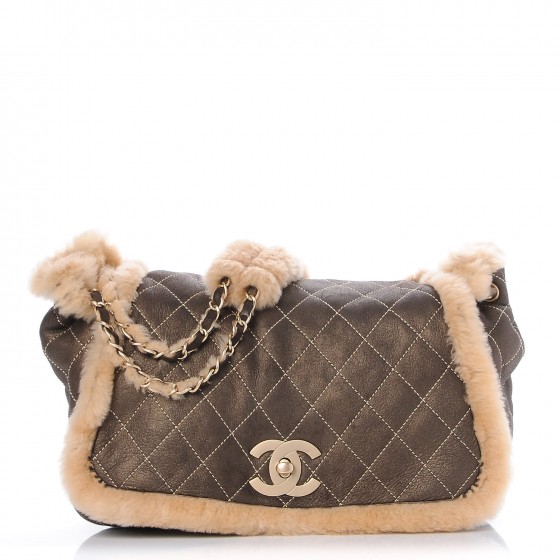 chanel shearling waist bag