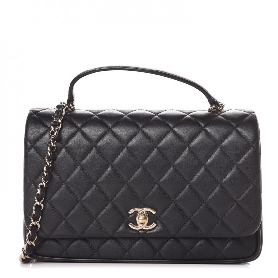 CHANEL Lambskin Quilted Small Citizen Chic Flap Black 333385