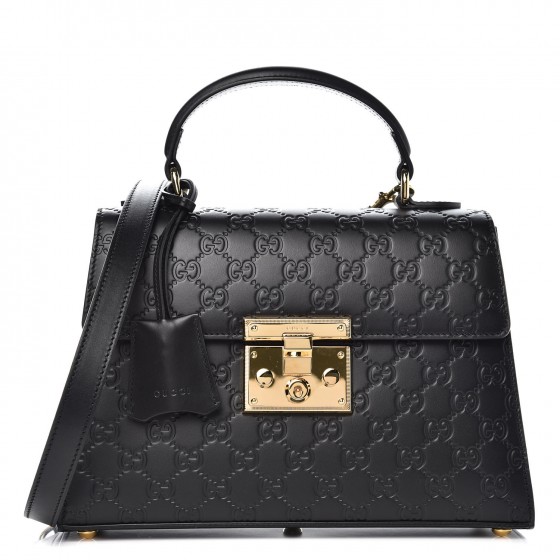 gucci padlock signature shoulder bag black