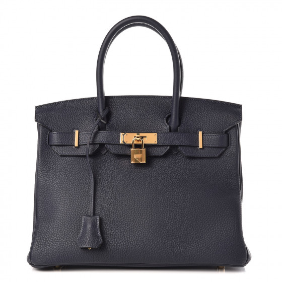 HERMES Togo Birkin 30 Bleu Nuit 388059