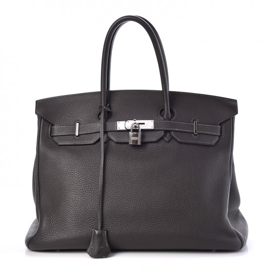 HERMES Taurillon Clemence Birkin 35 Graphite 305313