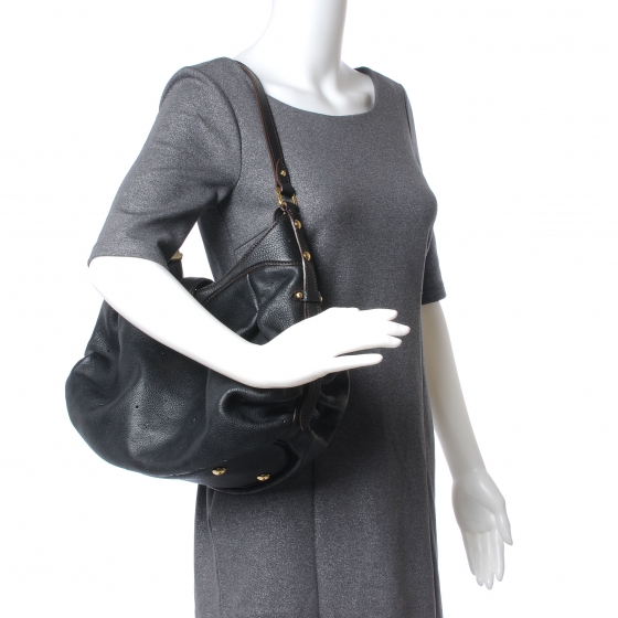 Louis Vuitton Denim Mahina XL Black Hobo Bag (2008) at 1stDibs