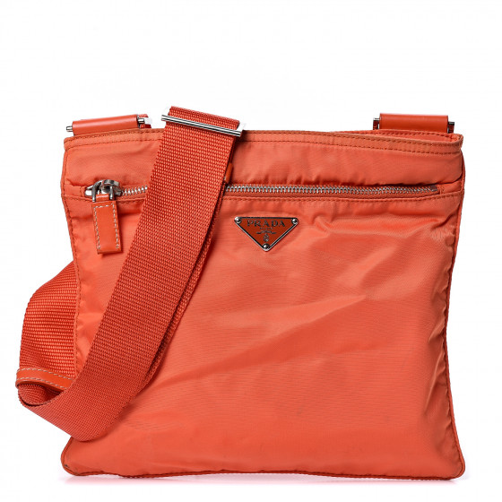 prada nylon bag orange