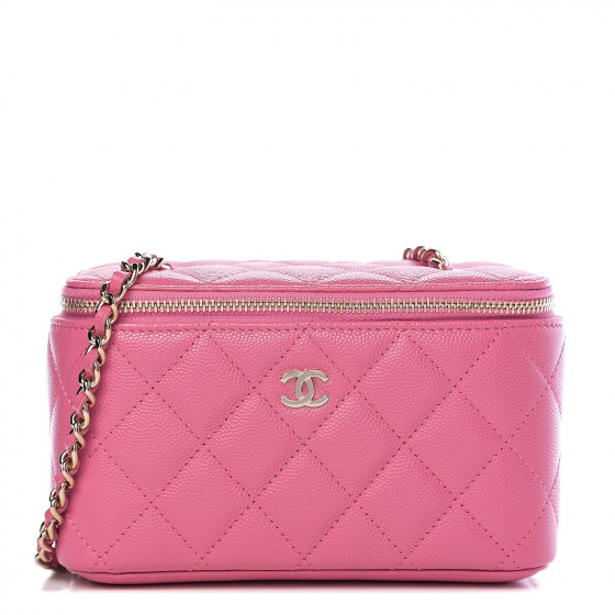 chanel mini vanity case pink