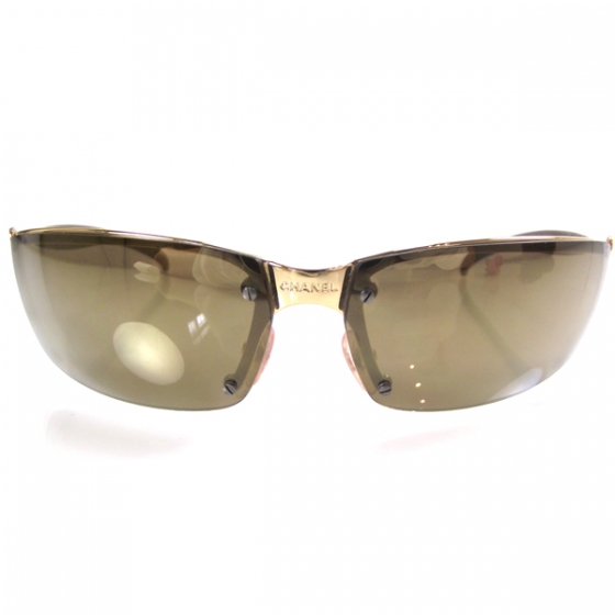 CHANEL Frameless Sunglasses 4008 Gold 16945