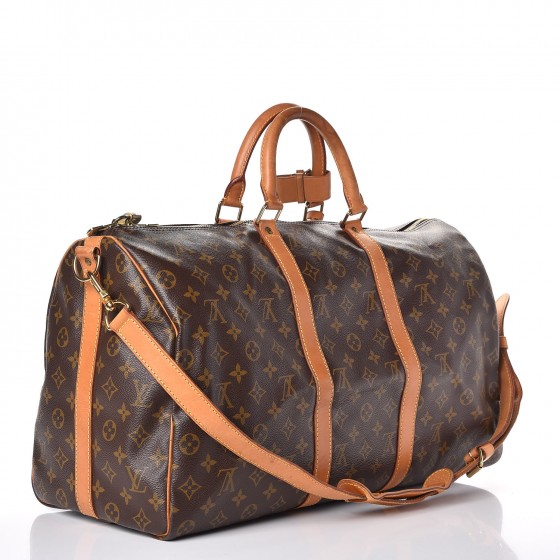 louis vuitton keepall 50 bandoulière black autres toiles monogram