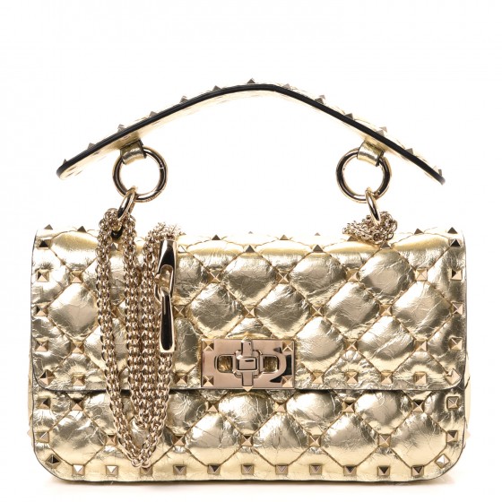 valentino gold rockstud bag