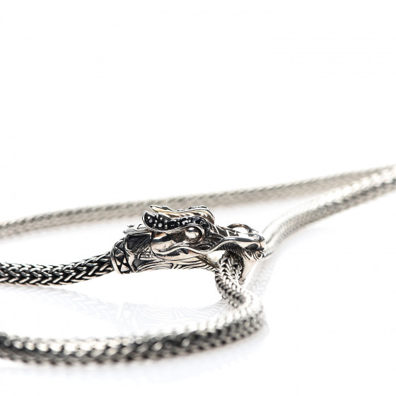 JOHN HARDY Sterling Silver Black Sapphire Legends Naga Dragon Lariat ...