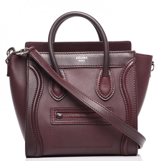 celine nano burgundy