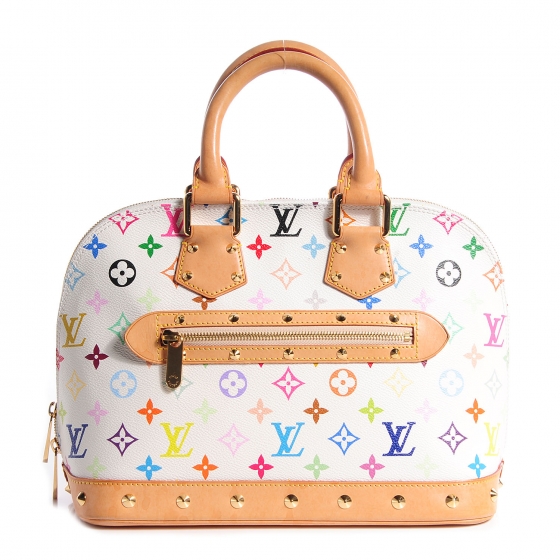 louis vuitton multicolor white alma bag