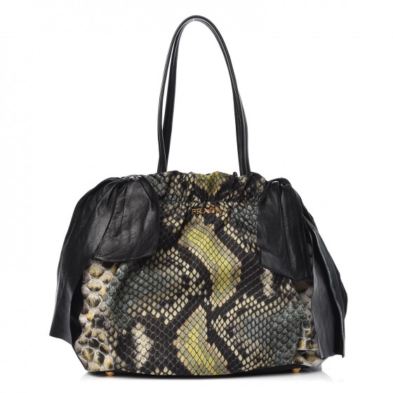 prada black snakeskin bag