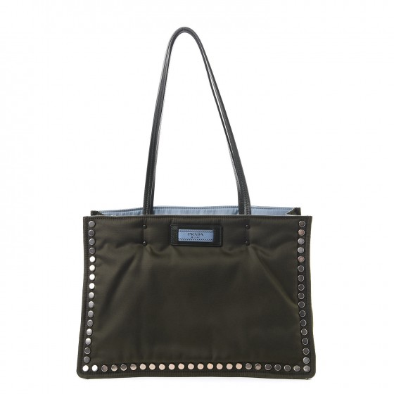 prada studded tote