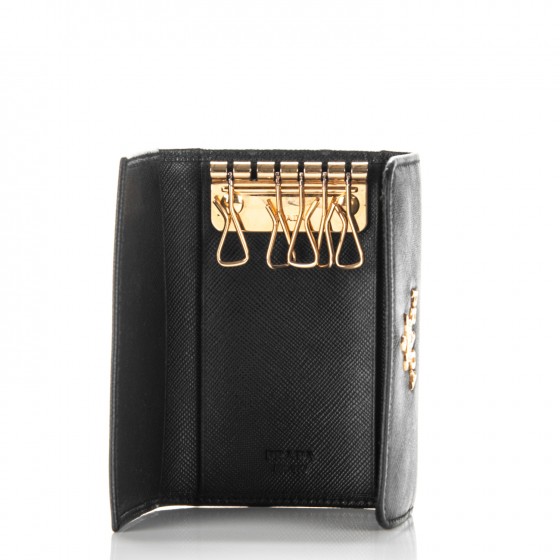 prada saffiano key holder