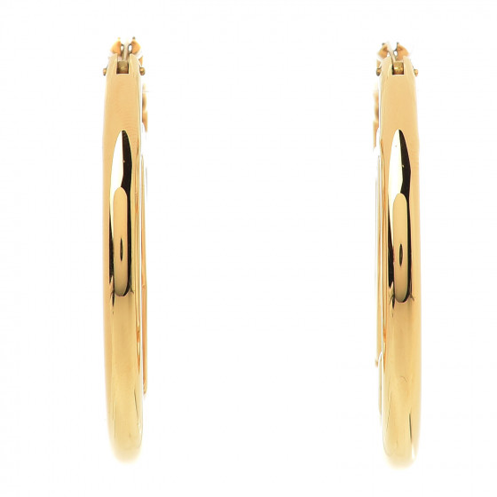 Louis Vuitton Louise Hoop Earrings Silver