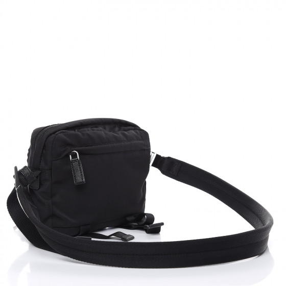 PRADA Tessuto Nylon Montagna Messenger Bag Black 442442
