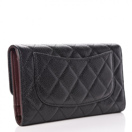 chanel flap wallet caviar