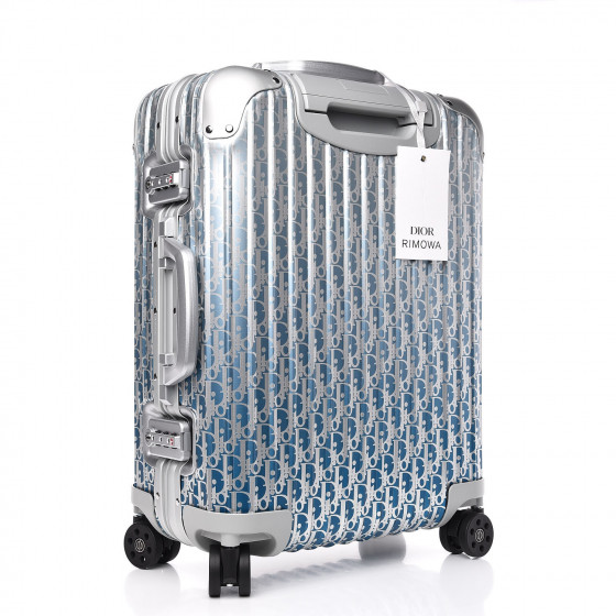 CHRISTIAN DIOR X RIMOWA Aluminum Gradient Cabin Luggage Blue Multi ...