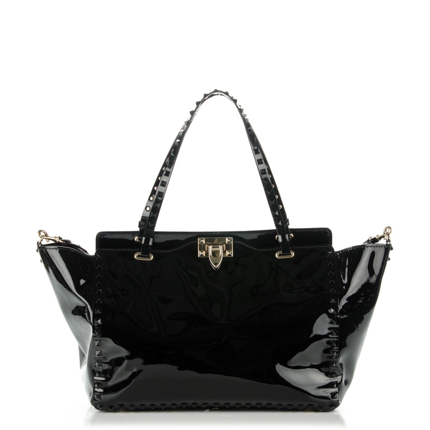 valentino black patent bag