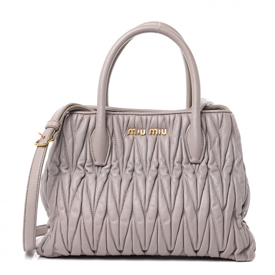 miu miu matelasse nappa leather tote