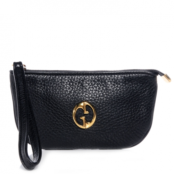 gucci leather wristlet