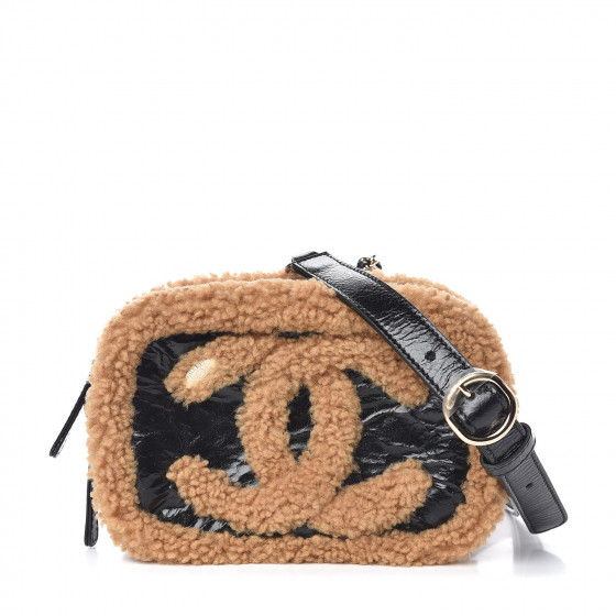 chanel shearling waist bag