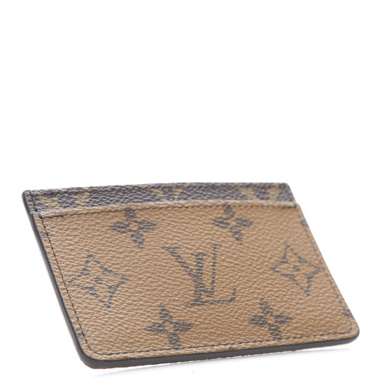 reverse monogram card holder