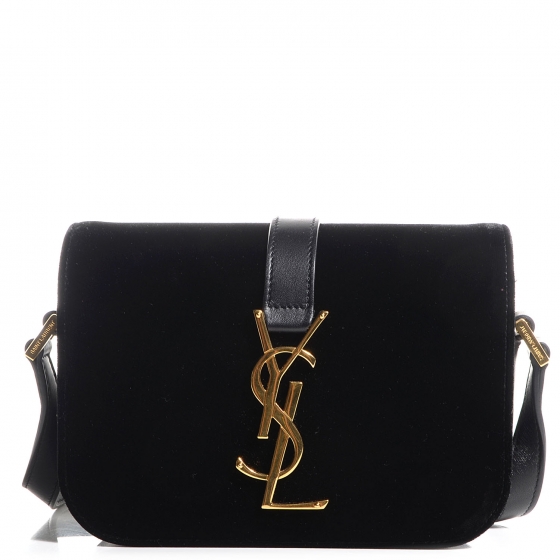 ysl velvet bag black