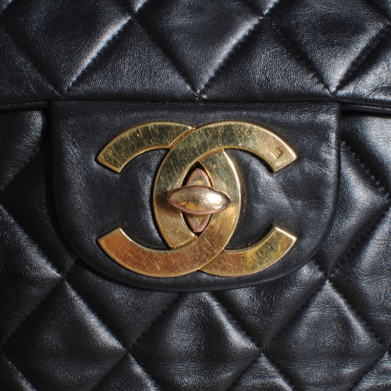 CHANEL Lambskin XL Jumbo Flap Black 40718