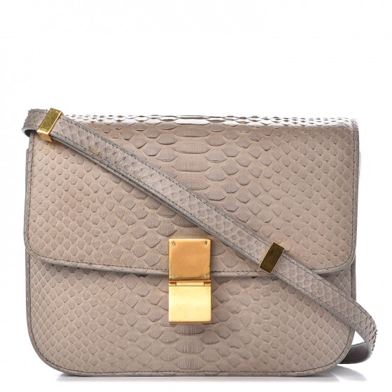 celine python clutch