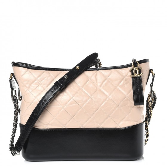 chanel gabrielle beige black