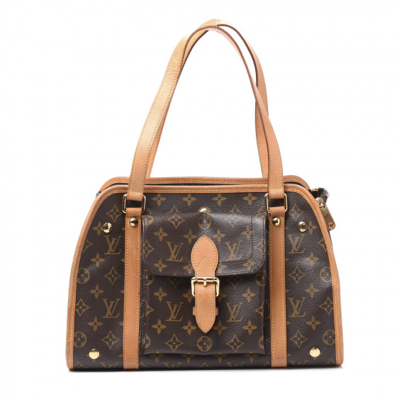 louis vuitton dog carrier baxter monogram pm brown