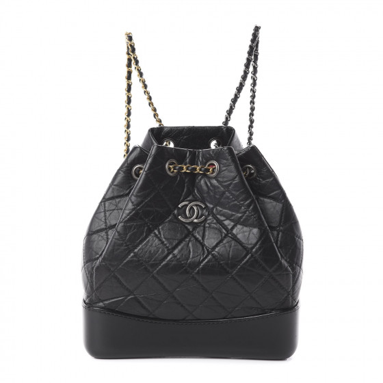 chanel black gabrielle backpack