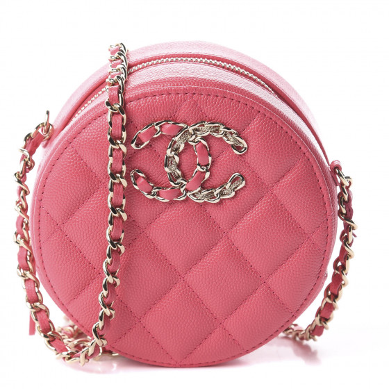 chanel caviar round bag