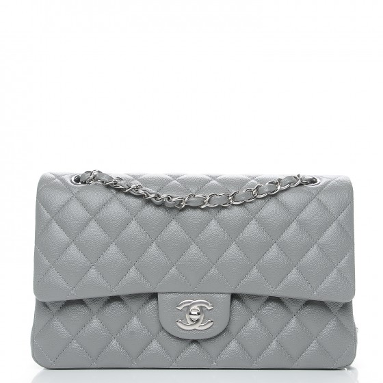 gray chanel classic flap