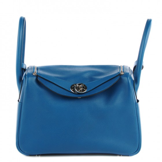 HERMES Veau Evercolor Lindy 26 Bleu De Galice 116696