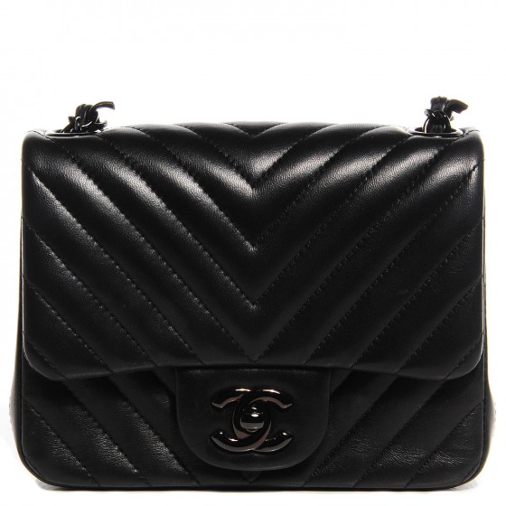 chanel mini square chevron