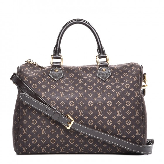 LOUIS VUITTON Speedy 30 Monogram Idylle Satchel Bag Fusain