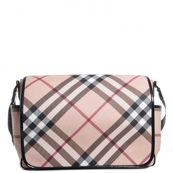 pink burberry diaper bag