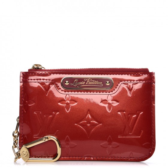 louis vuitton red vernis key pouch