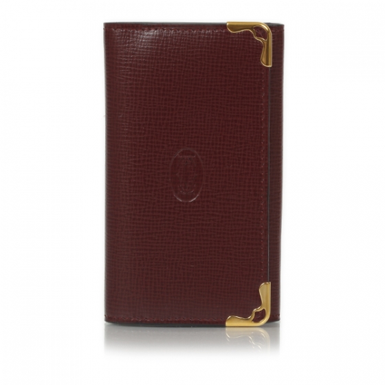 CRL3001657 - Must de Cartier passport holder - Burgundy calfskin
