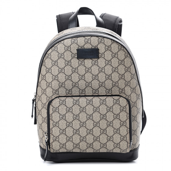 GUCCI GG Supreme Monogram Small Backpack Black 566468