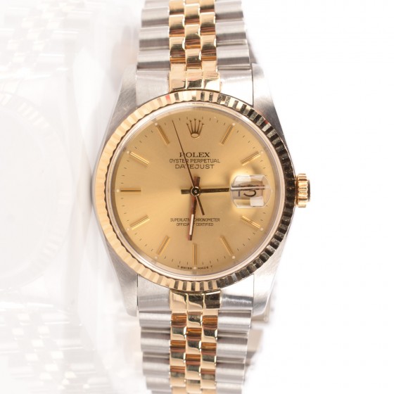 rolex 36mm datejust gold